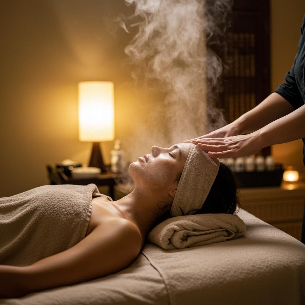 Relaxing spa ambience